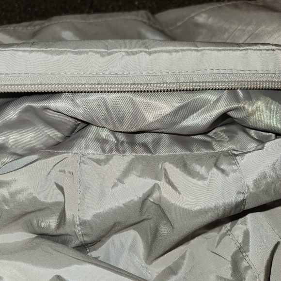 Cole Haan Packable Rain Jacket Size S/P Light Gray Zip Front With Snap Closure - Picture 10 of 15